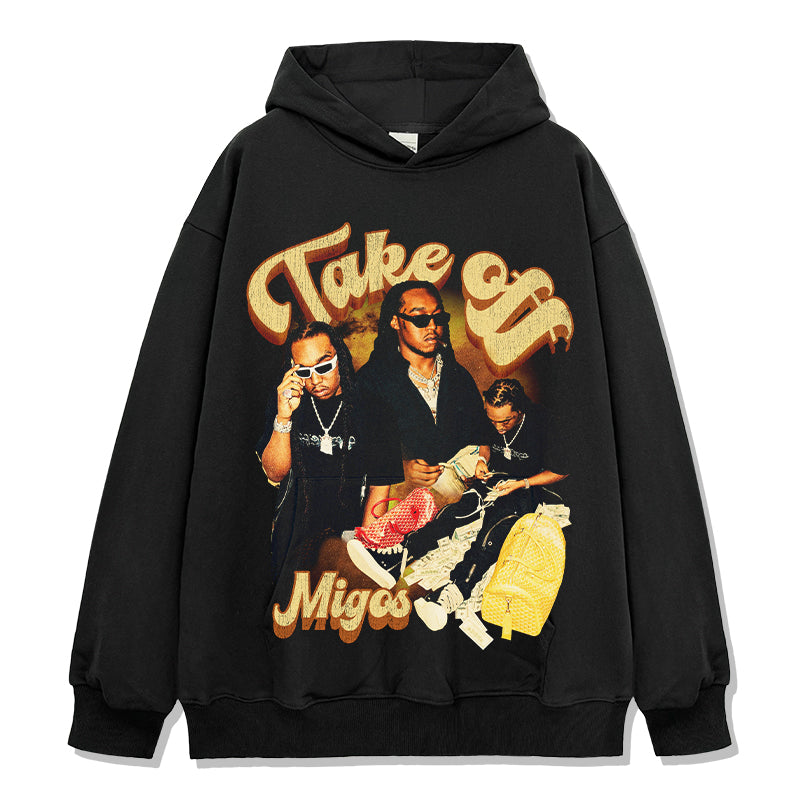 Migos By Takeoff Hoodie T-Shirts, Sweatshirt | CoreVibeTees.com (Image 1)