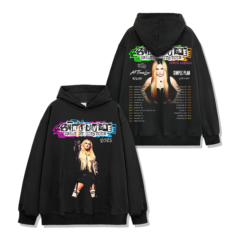 Avril Lavigne "Greatest Hits Tour 2025" Hoodie T-Shirts, Sweatshirt | CoreVibeTees.com (Image 1)