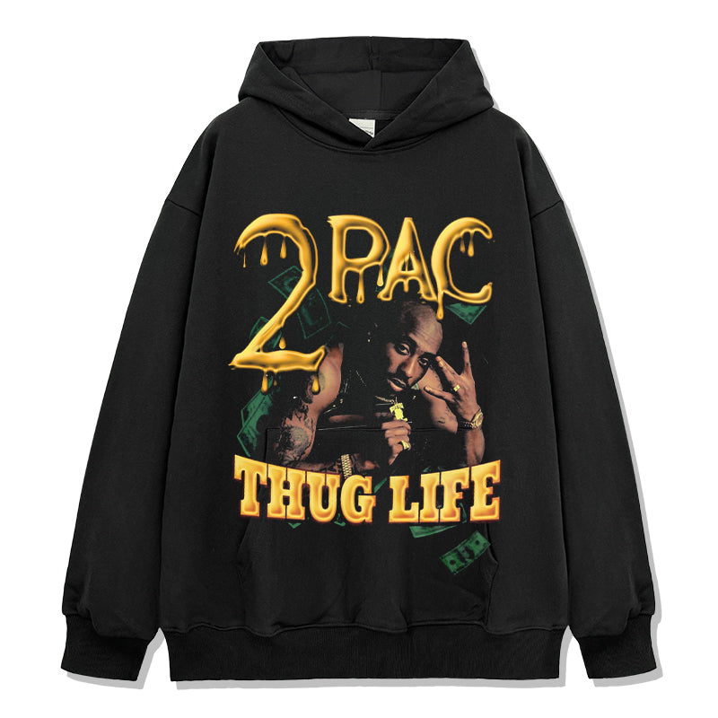Thug Life By Tupac Shakur Hoodie T-Shirts, Sweatshirt | CoreVibeTees.com (Image 1)