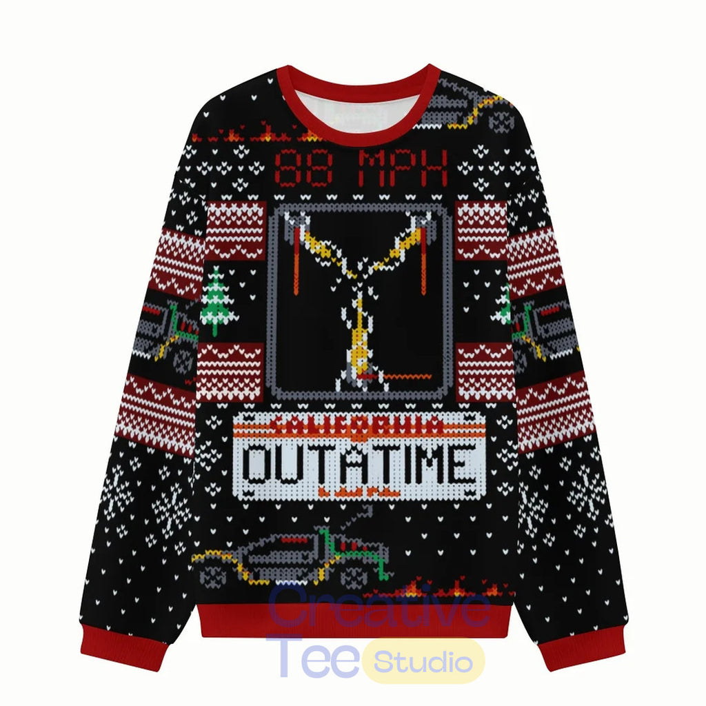 Time Travel Outatime Christmas Ugly Sweater