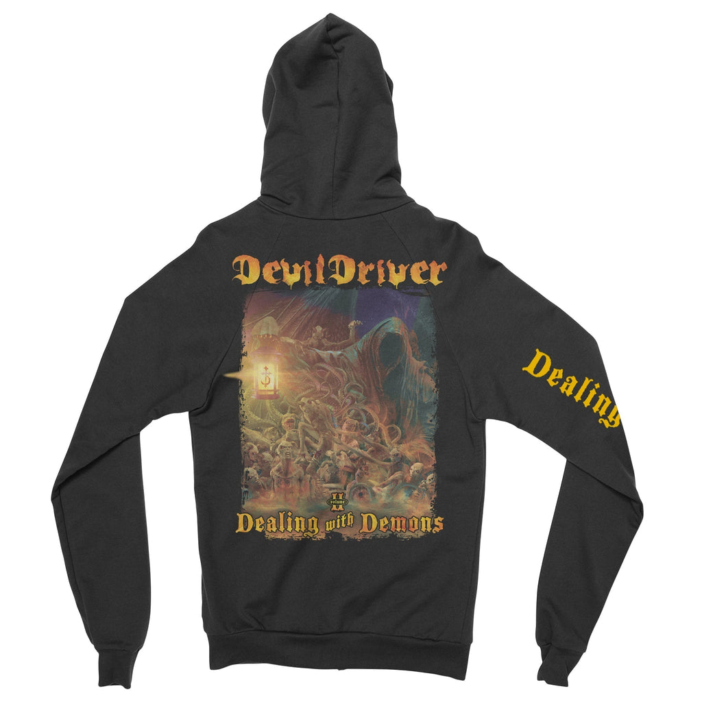 DevilDriver - Dealing With Demons II Cross zip-up hoodie T-Shirts, Sweatshirt | CoreVibeTees.com (Image 3)
