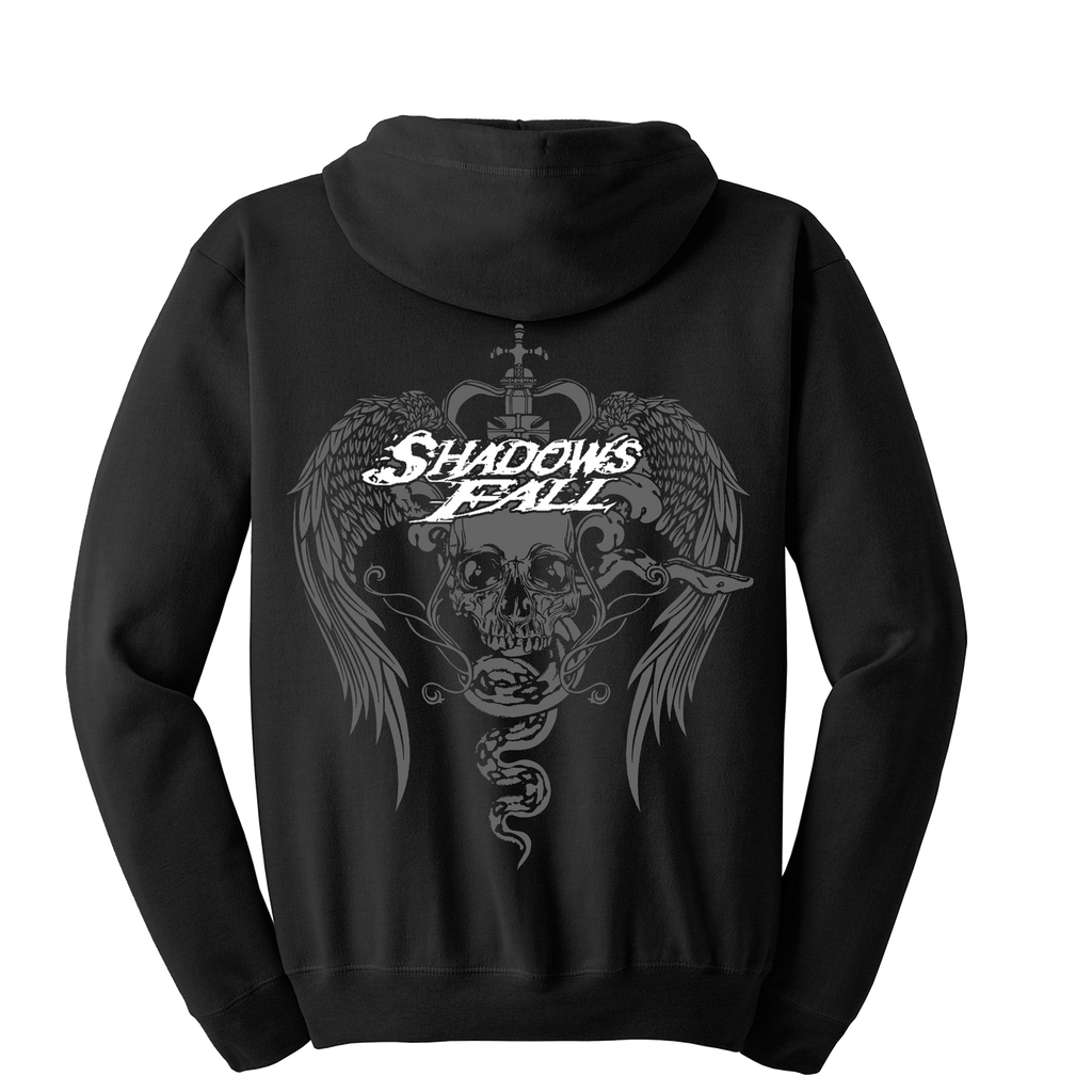 Shadows Fall - Winged Skull Zip Hoodie T-Shirts, Sweatshirt | CoreVibeTees.com (Image 3)