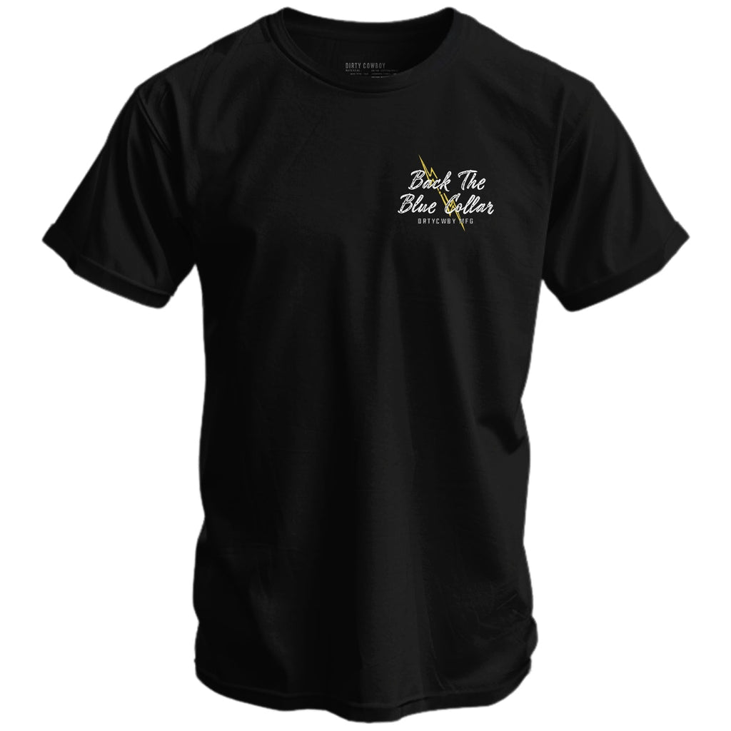 Support Those Who Build America. Back The Blue Collar Men's T-Shirt Hoodie, Sweatshirt | CoreVibeTees.com (Image 2)