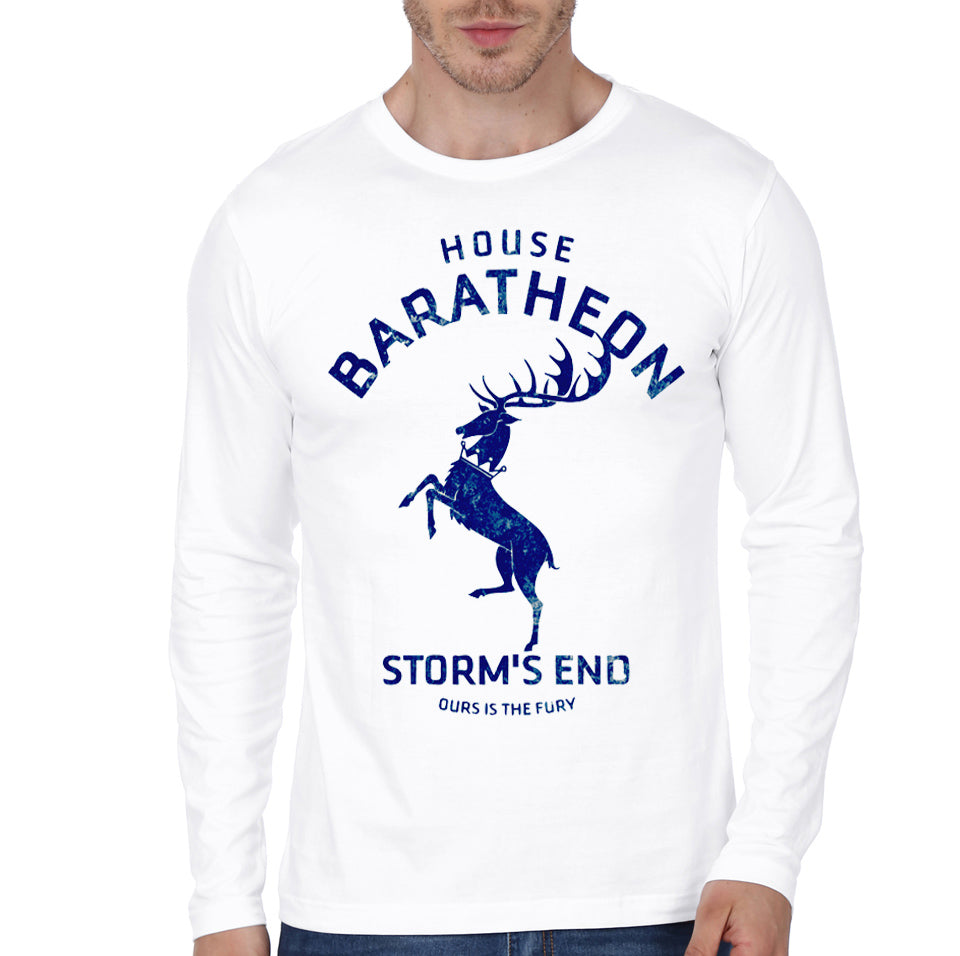 House Baratheon White Full Sleeve Tee Hoodie, Sweatshirt | CoreVibeTees.com