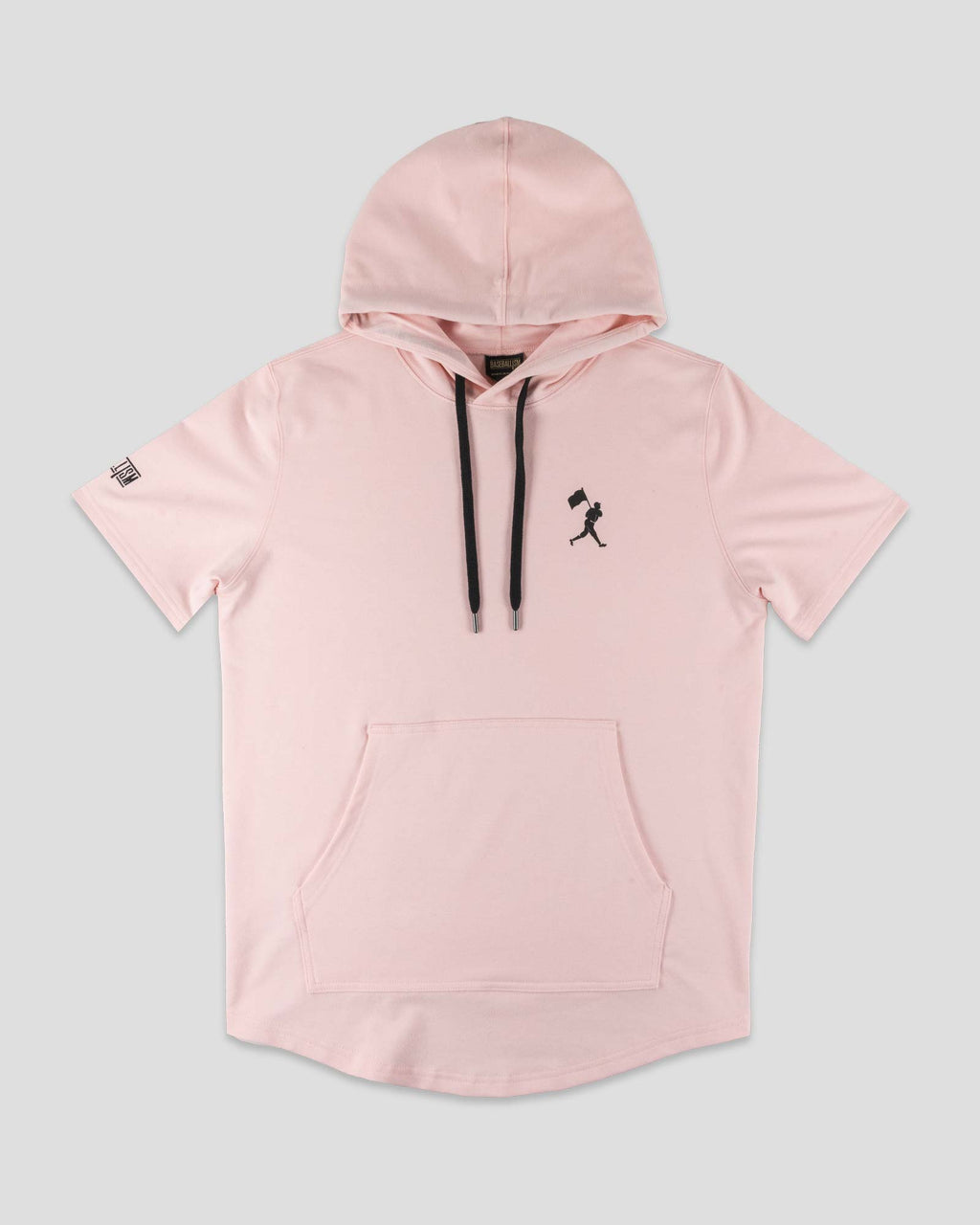 Flag Man Short Sleeve Hoodie - Cotton Candy Pink T-Shirts, Sweatshirt | CoreVibeTees.com (Image 1)