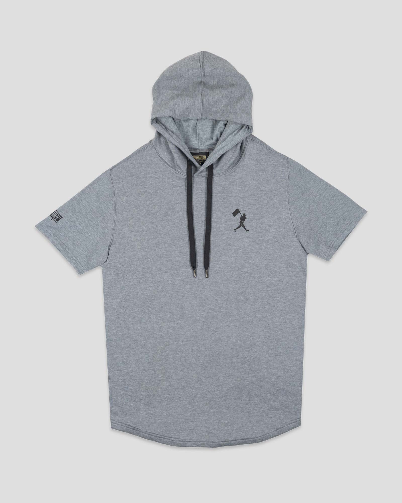 Flag Man Short Sleeve Hoodie (Grey) T-Shirts, Sweatshirt | CoreVibeTees.com (Image 1)
