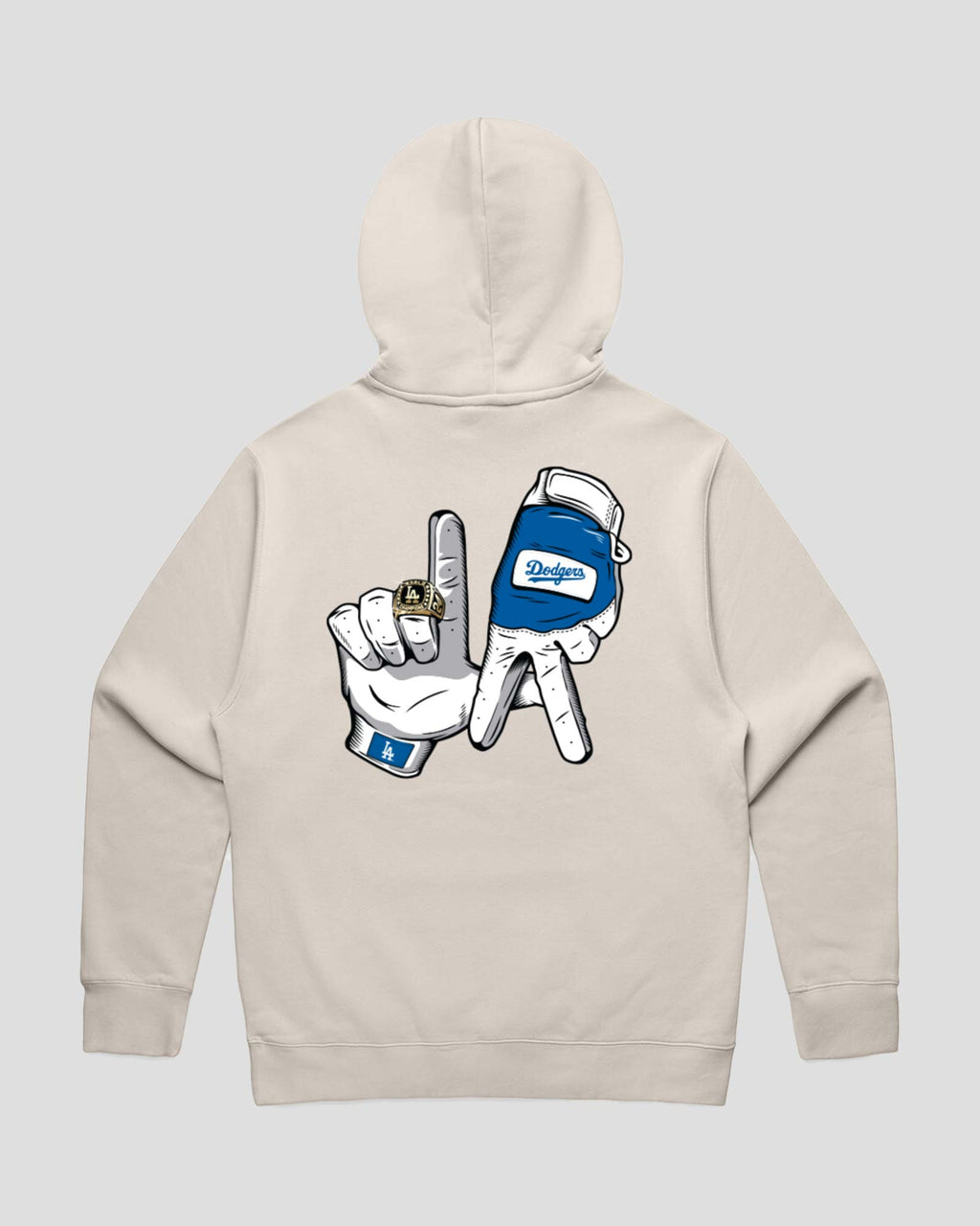 LA Gloves '24 World Series Edition Relaxed Fit Hoodie - Los Angeles Dodgers T-Shirts, Sweatshirt | CoreVibeTees.com (Image 1)