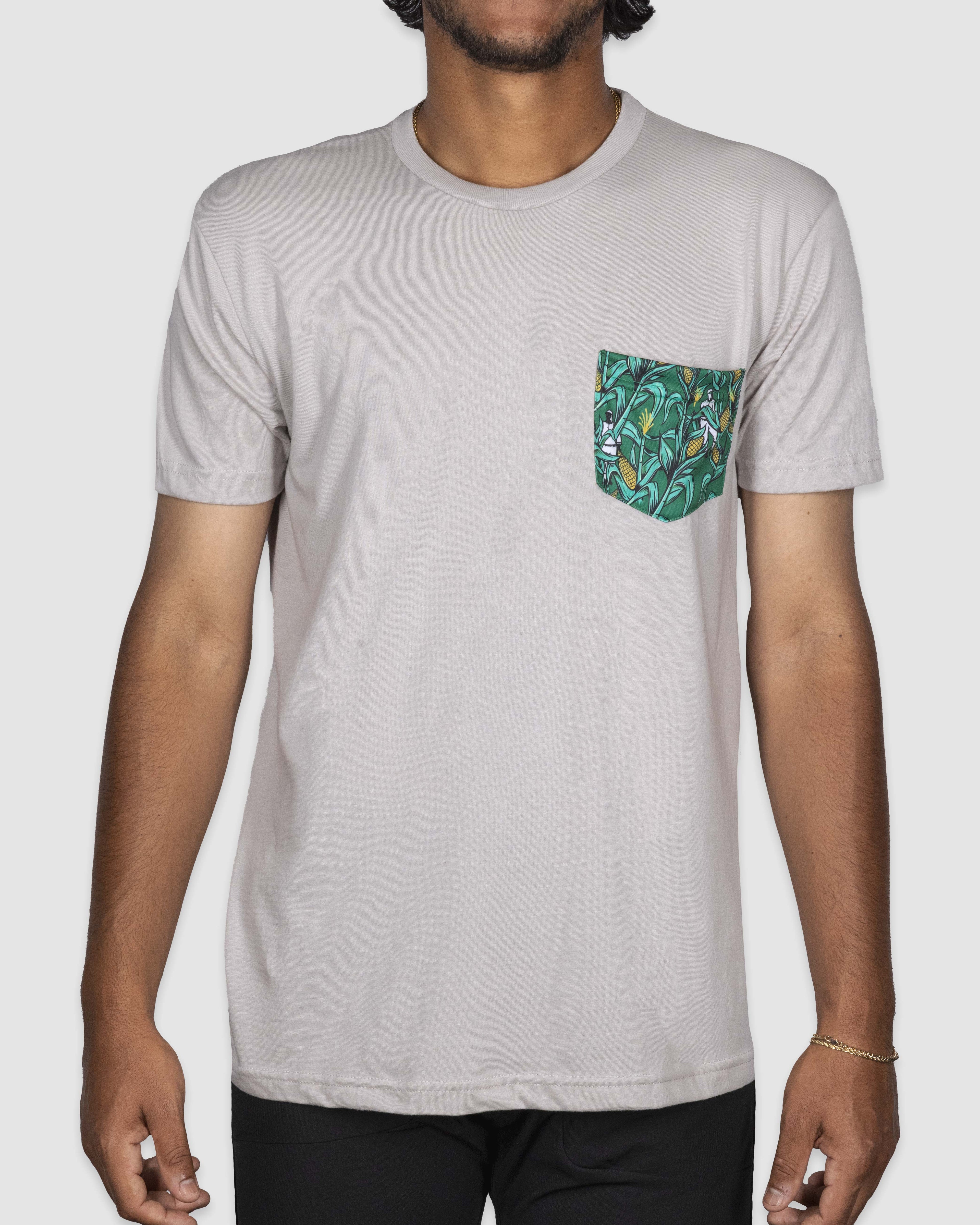 Corn Field Patterned Pocket Tee Hoodie, Sweatshirt | CoreVibeTees.com (Image 2)