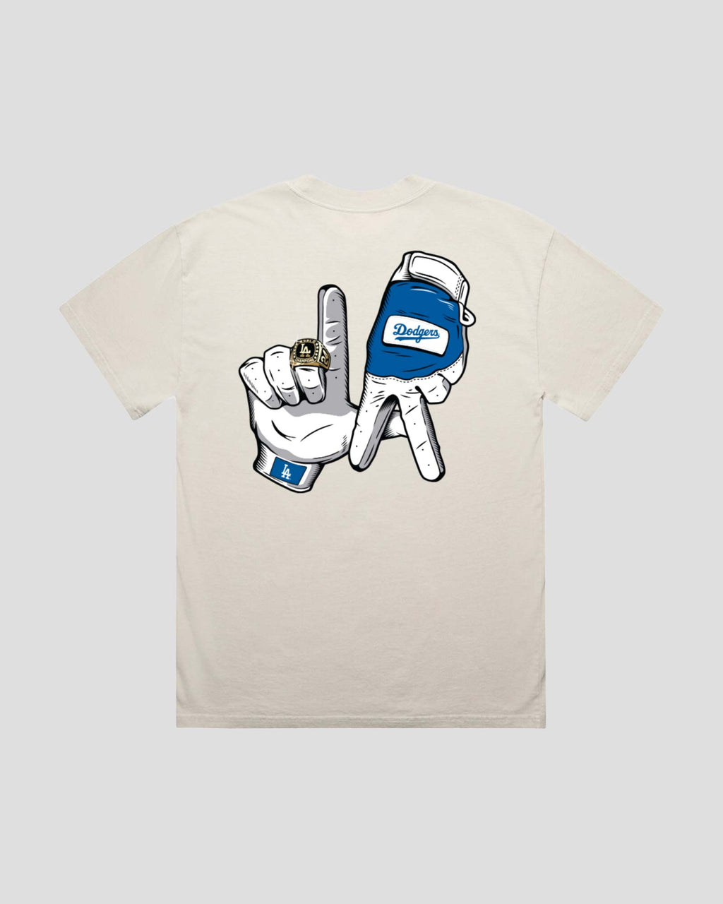 LA Gloves '24 World Series Edition Oversized Cotton Tee - Los Angeles Dodgers Hoodie, Sweatshirt | CoreVibeTees.com (Image 1)
