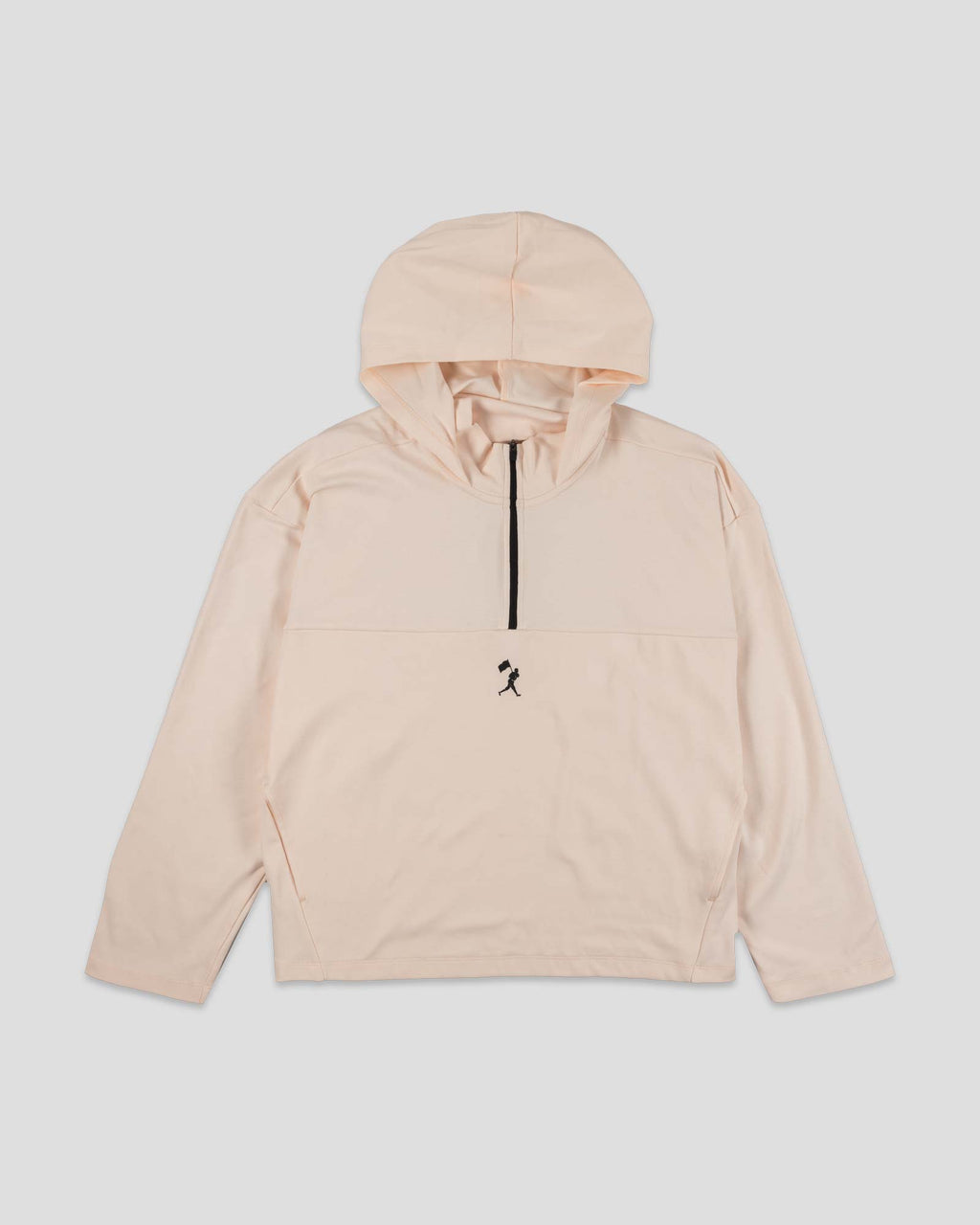 Ballpark Scuba Quarter Zip Women's Hoodie - Pink Marshmallow T-Shirts, Sweatshirt | CoreVibeTees.com (Image 2)