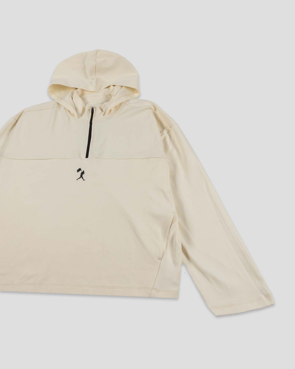 Ballpark Scuba Quarter Zip Women's Hoodie - Whisper White T-Shirts, Sweatshirt | CoreVibeTees.com (Image 3)