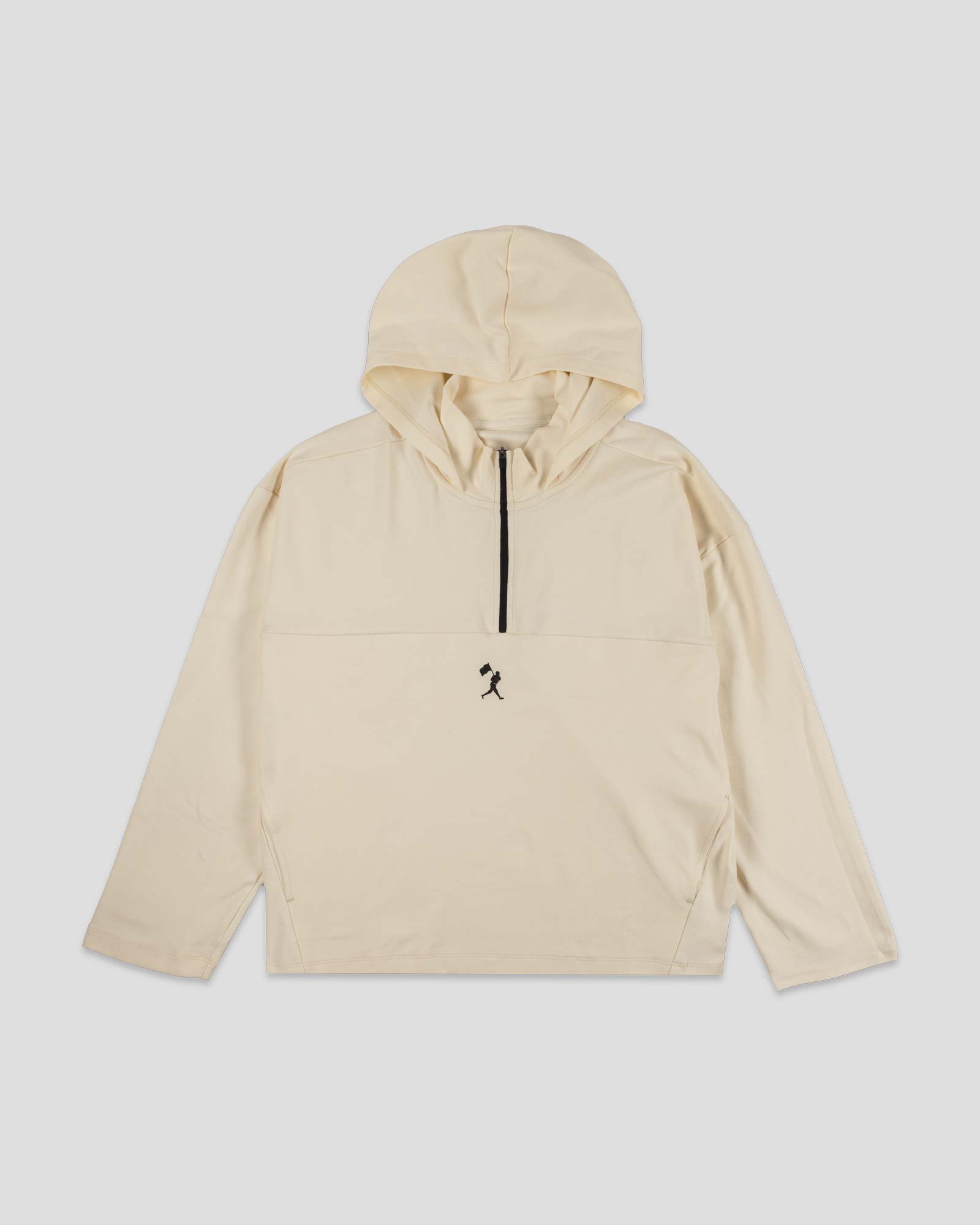 Ballpark Scuba Quarter Zip Women's Hoodie - Whisper White T-Shirts, Sweatshirt | CoreVibeTees.com (Image 2)
