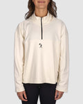 Ballpark Scuba Quarter Zip Women's Hoodie - Whisper White T-Shirts, Sweatshirt | CoreVibeTees.com (Image 1)
