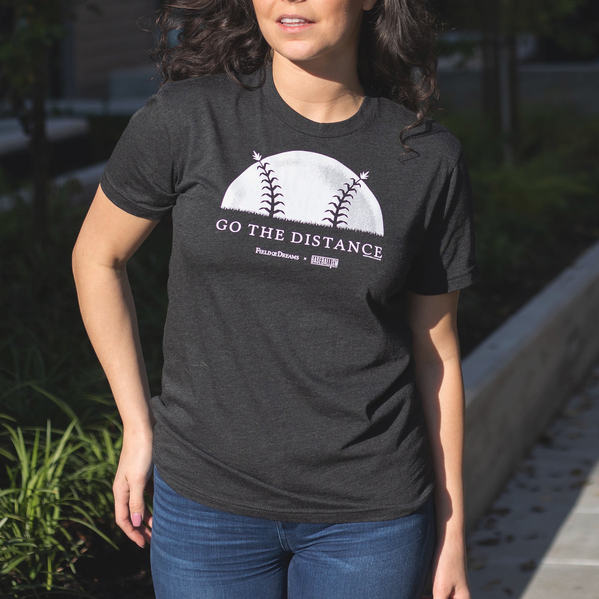 Field of Dreams - Go the Distance - Women's Warm-Up Tee Hoodie, Sweatshirt | CoreVibeTees.com (Image 3)