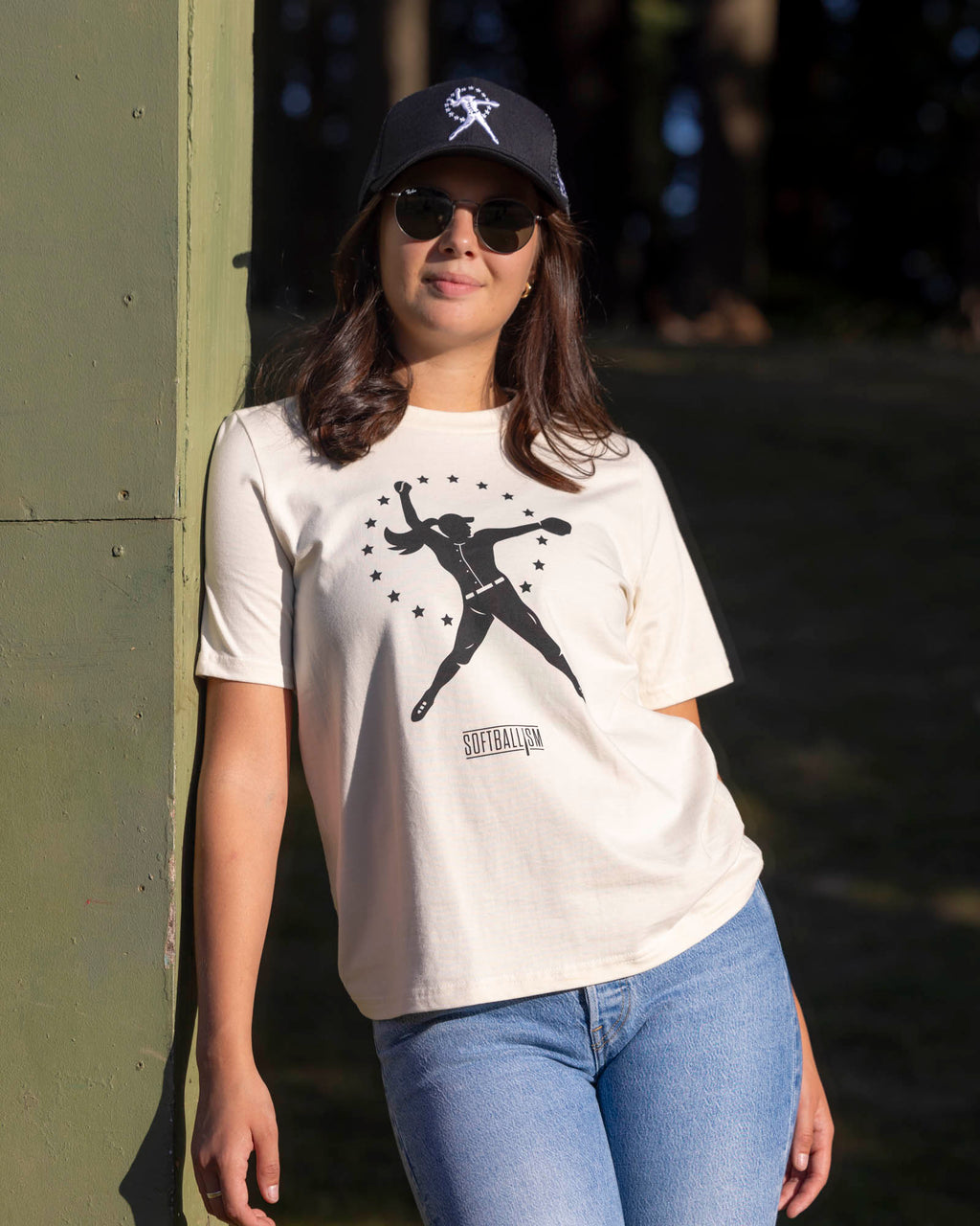 Softballism Star Girl Women's Warm-Up Tee Hoodie, Sweatshirt | CoreVibeTees.com (Image 4)