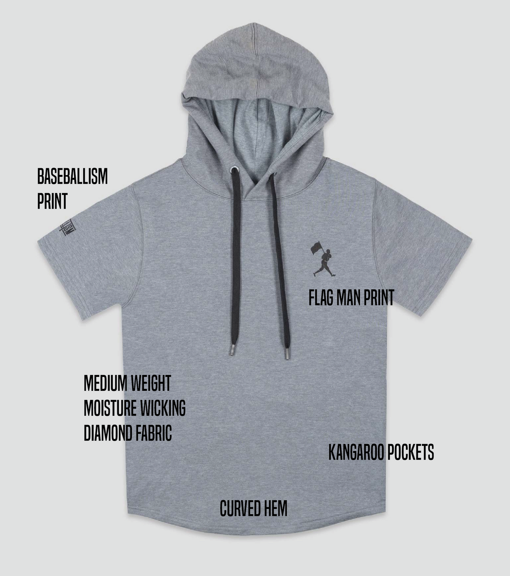 Flag Man Short Sleeve Hoodie (Black) - Youth T-Shirts, Sweatshirt | CoreVibeTees.com (Image 3)
