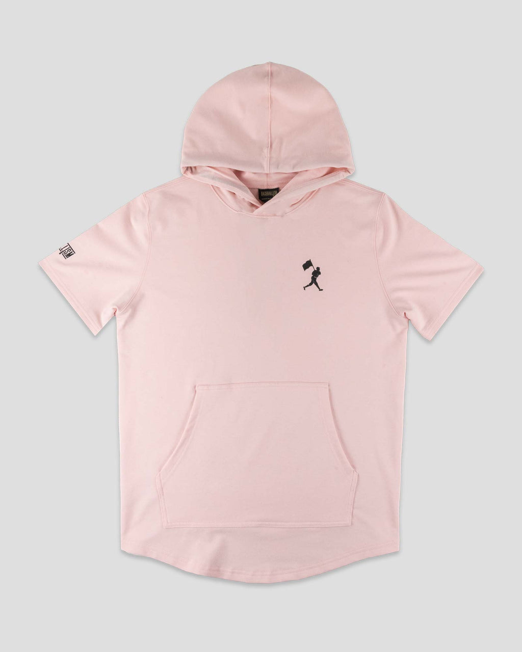 Flag Man Short Sleeve Hoodie (Cotton Candy Pink) - Youth T-Shirts, Sweatshirt | CoreVibeTees.com (Image 1)