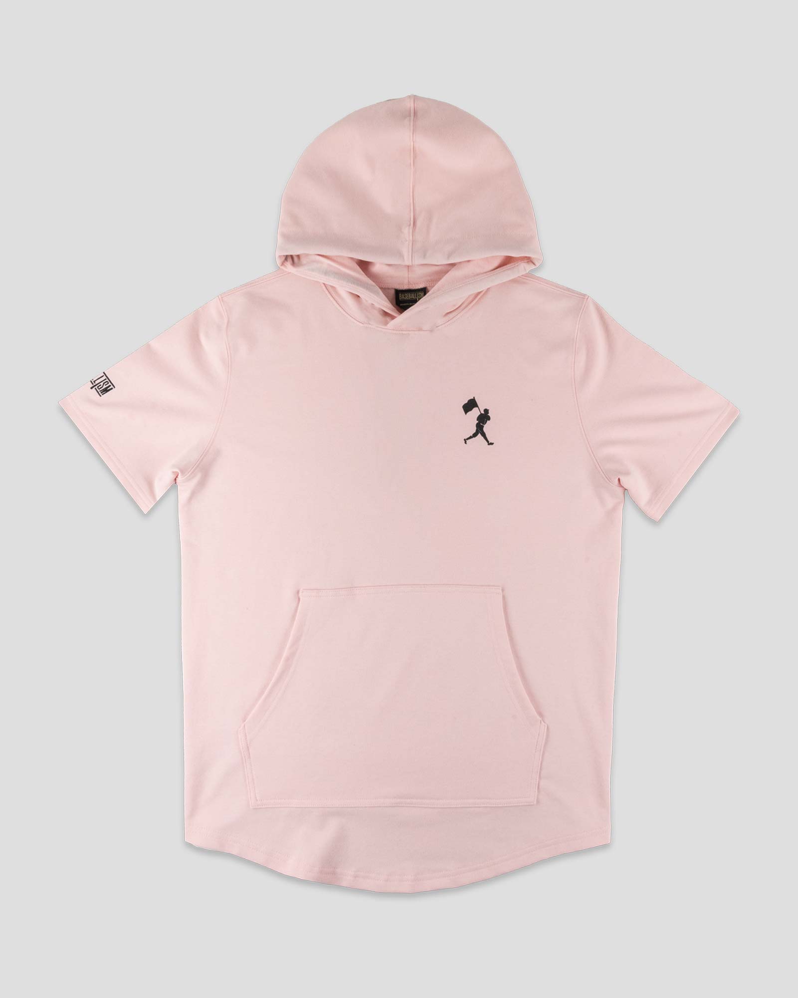 Flag Man Short Sleeve Hoodie (Cotton Candy Pink) - Youth T-Shirts, Sweatshirt | CoreVibeTees.com (Image 1)