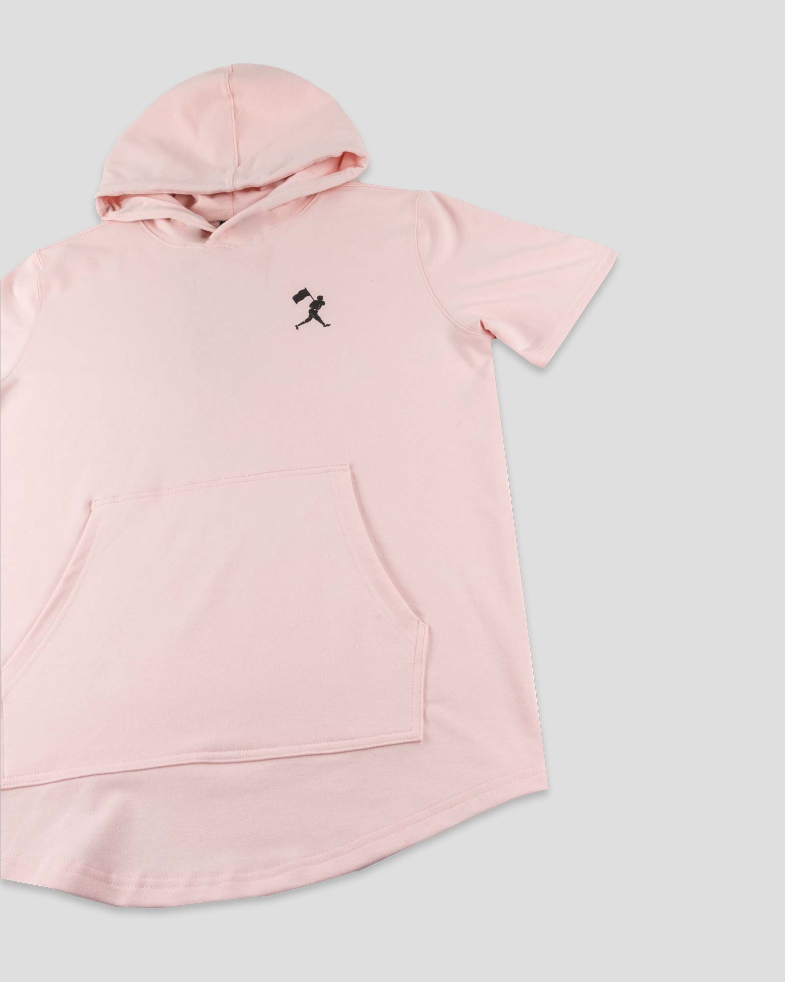 Flag Man Short Sleeve Hoodie (Cotton Candy Pink) - Youth T-Shirts, Sweatshirt | CoreVibeTees.com (Image 2)