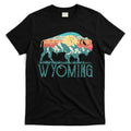 Bison Buffalo Retro Wyoming Wy Mountains Retro T-Shirt Hoodie, Sweatshirt | CoreVibeTees.com