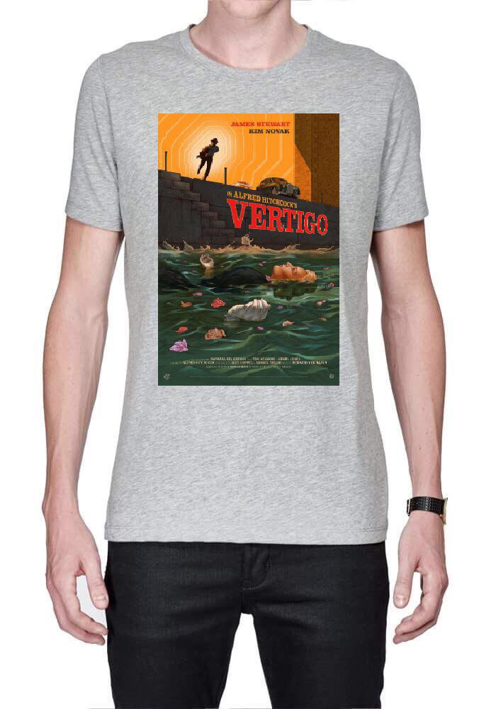 Vertigo Grey Melange Half Sleeve T-Shirt Hoodie, Sweatshirt | CoreVibeTees.com