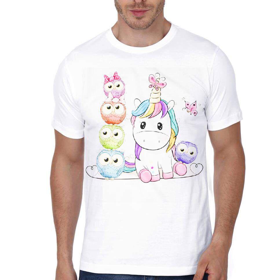 Unicorn White Half Sleeve T-Shirt Hoodie, Sweatshirt | CoreVibeTees.com