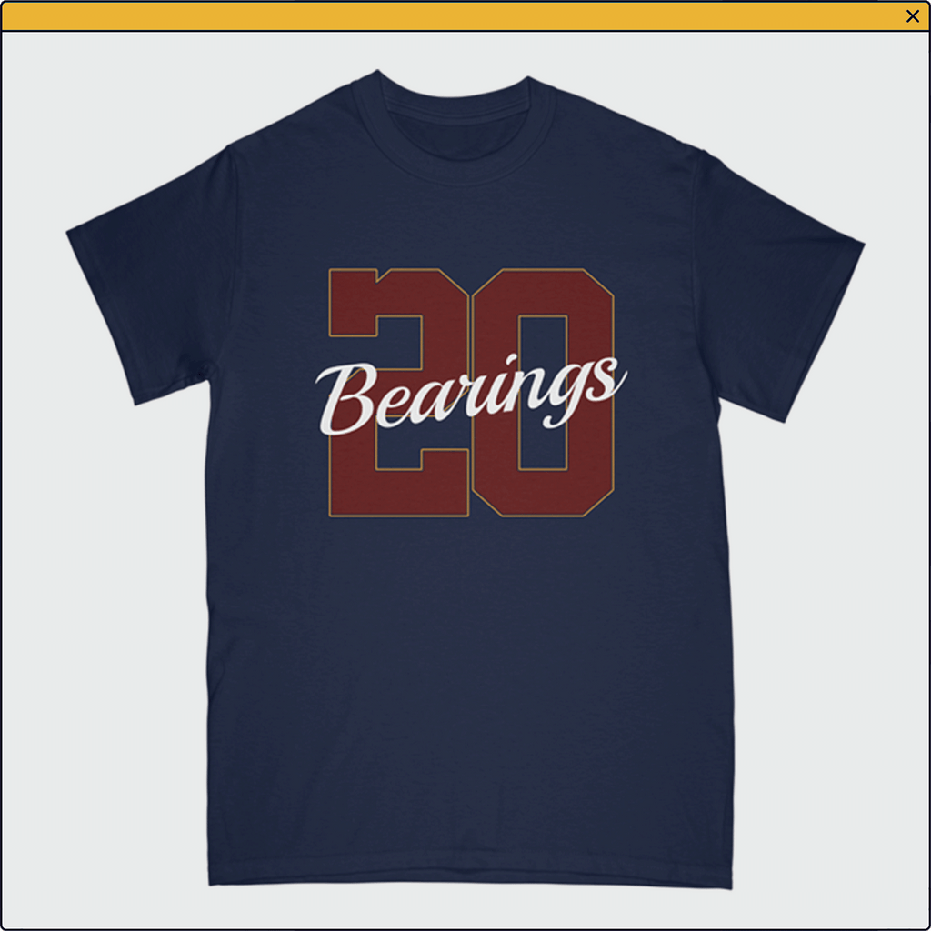 Bearings - 20 Navy Blue Tee Hoodie, Sweatshirt | CoreVibeTees.com (Image 1)