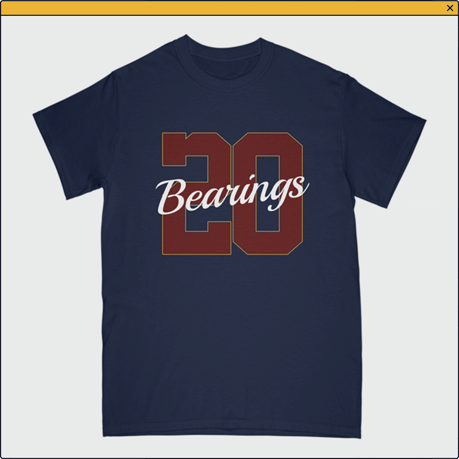Bearings - 20 Navy Blue Tee Hoodie, Sweatshirt | CoreVibeTees.com (Image 1)