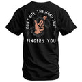 Don't Bite The Hand That Fingers You Men's T-Shirt Hoodie, Sweatshirt | CoreVibeTees.com (Image 1)