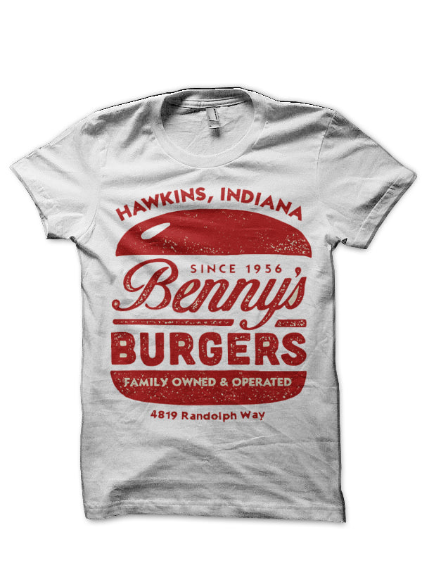 Bennyâ€™s Burgers â€“ Hawkins, Indiana T-Shirt Hoodie, Sweatshirt | CoreVibeTees.com