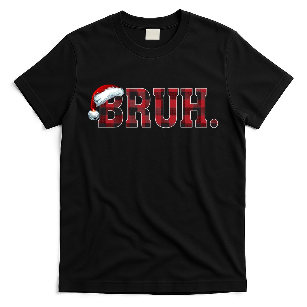 Bruh Funny Merry Christmas Buffalo Plaid Family Matching Pjs T-Shirt Hoodie, Sweatshirt | CoreVibeTees.com