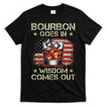Bourbon Goes In Wisdom Comes Out Whiskey Usa Flag Vintage T-Shirt Hoodie, Sweatshirt | CoreVibeTees.com