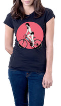 Bicycle Girl Black Tee Hoodie, Sweatshirt | CoreVibeTees.com
