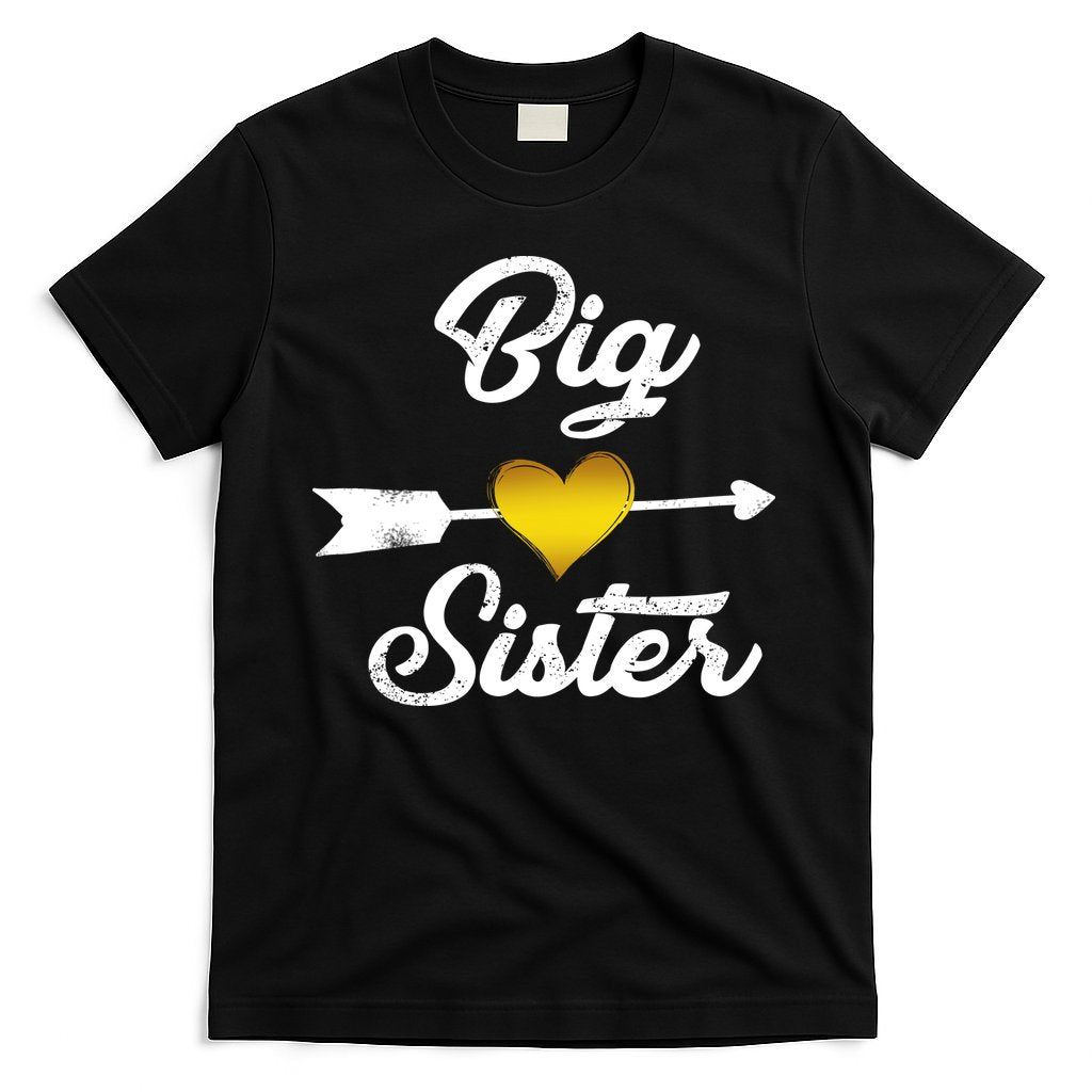 Big Sister Golden Arrow Heart T-Shirt Hoodie, Sweatshirt | CoreVibeTees.com