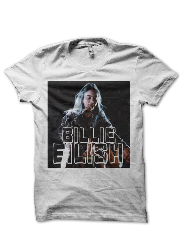 Billie Eilish Half Sleeve White T-Shirt Style001 Hoodie, Sweatshirt | CoreVibeTees.com