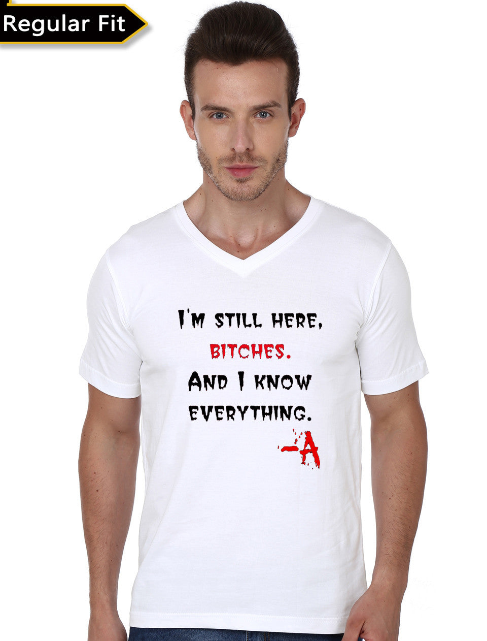 Iâ€™m Still Here Bitches V-Neck T-Shirt Hoodie, Sweatshirt | CoreVibeTees.com