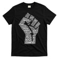 Black History Fist Of Names Tribute T-Shirt Hoodie, Sweatshirt | CoreVibeTees.com