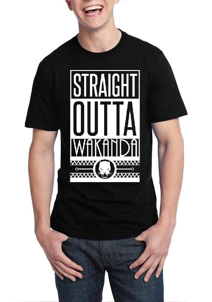 Straight Outta Wakanda Black T-Shirt Hoodie, Sweatshirt | CoreVibeTees.com