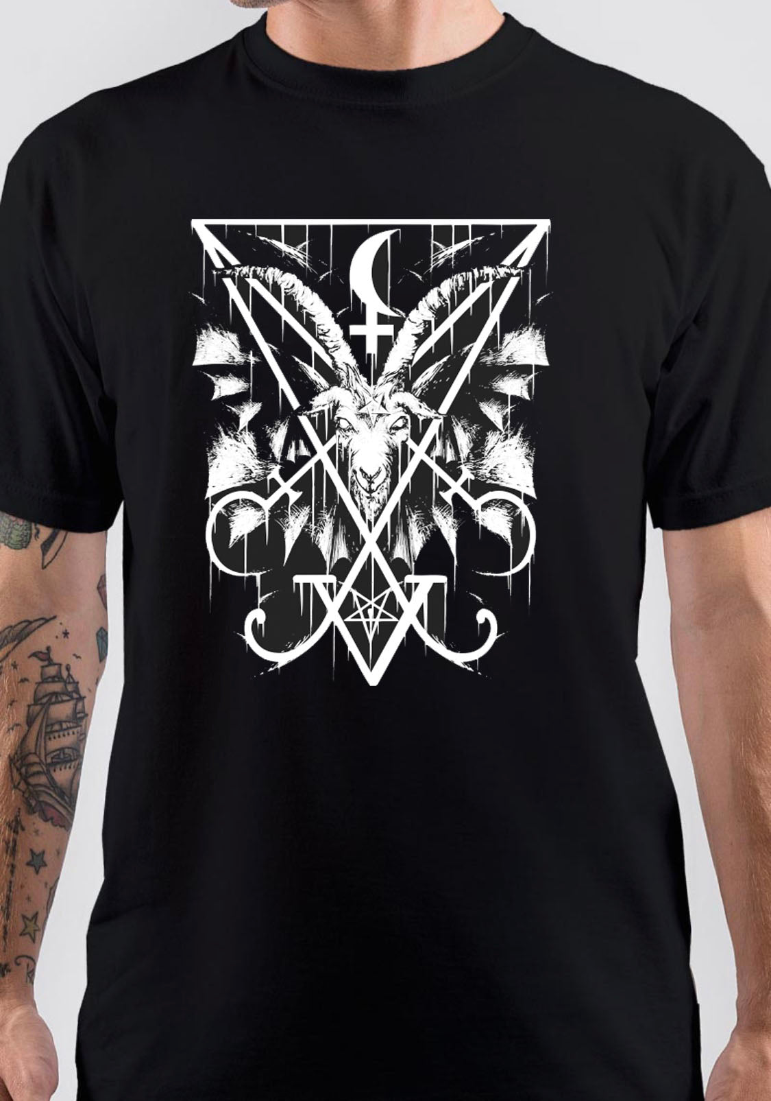 Sigil Of Lucifer And Baphomet Classic T-Shirt Hoodie, Sweatshirt | CoreVibeTees.com