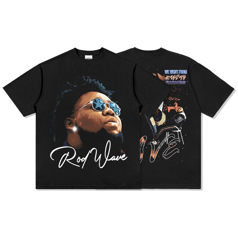 We Went From Rags Riches By Rod Wave Signature Tee Hoodie, Sweatshirt | CoreVibeTees.com (Image 1)