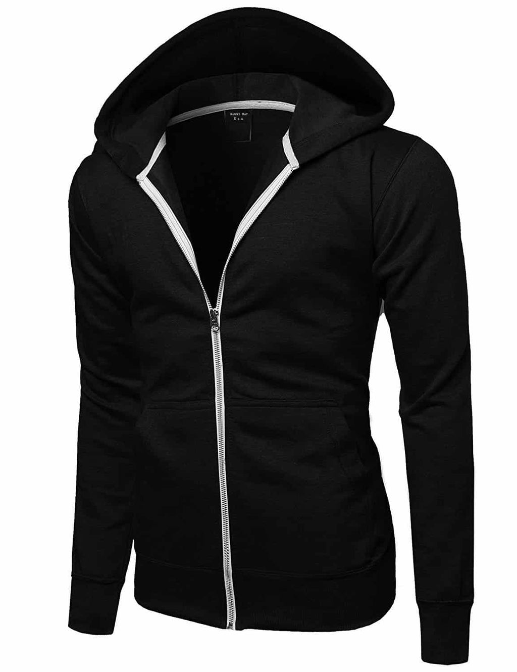 Black French Terry Zip Hoodie T-Shirts, Sweatshirt | CoreVibeTees.com (Image 2)
