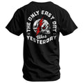 Only Easy Day Was Yesterday Skull Men's T-Shirt Hoodie, Sweatshirt | CoreVibeTees.com (Image 1)