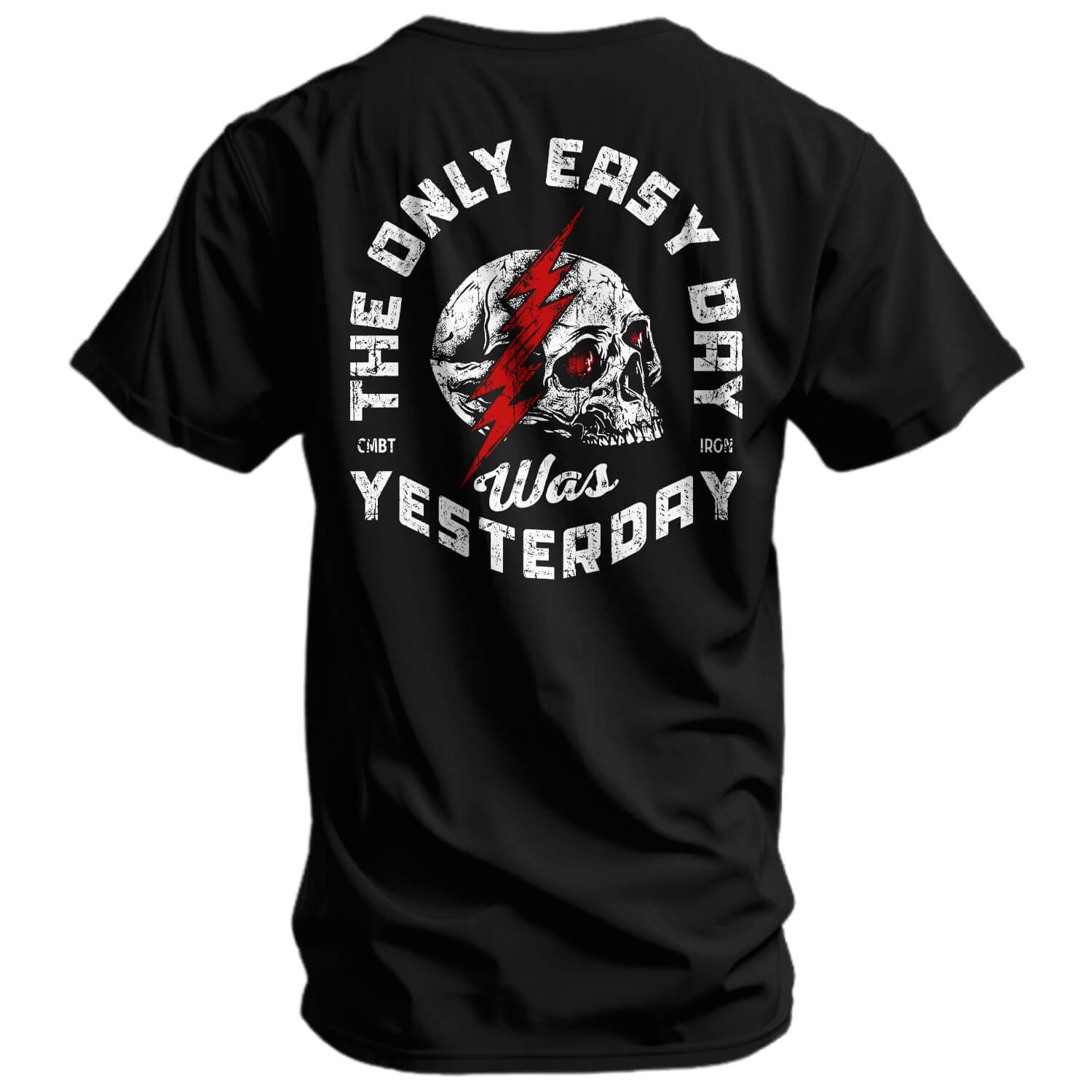 Only Easy Day Was Yesterday Skull Men's T-Shirt Hoodie, Sweatshirt | CoreVibeTees.com (Image 1)