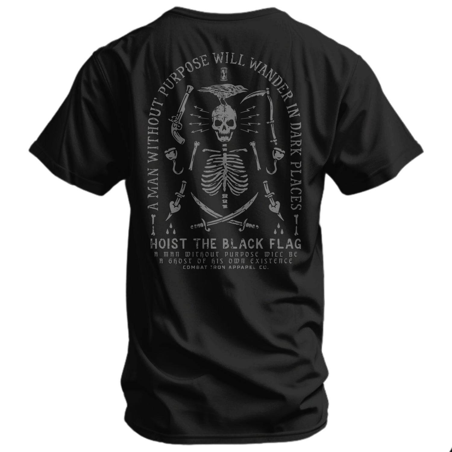 Hoist the Black Flag Skull & Bones Men's T-Shirt Hoodie, Sweatshirt | CoreVibeTees.com (Image 1)