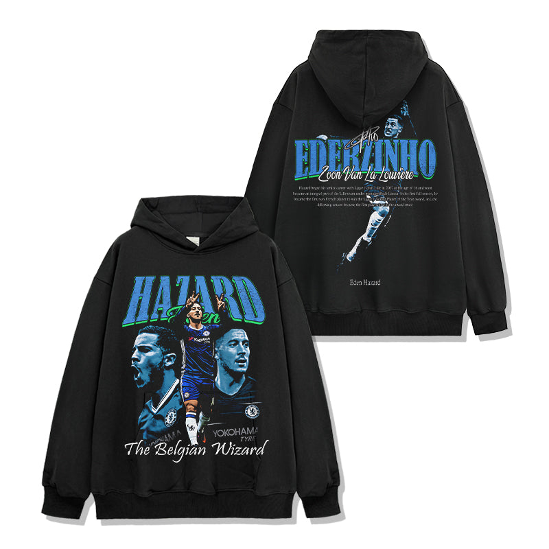 Eden Hazard â€œThe Belgian WizardÂ Hoodie T-Shirts, Sweatshirt | CoreVibeTees.com (Image 1)