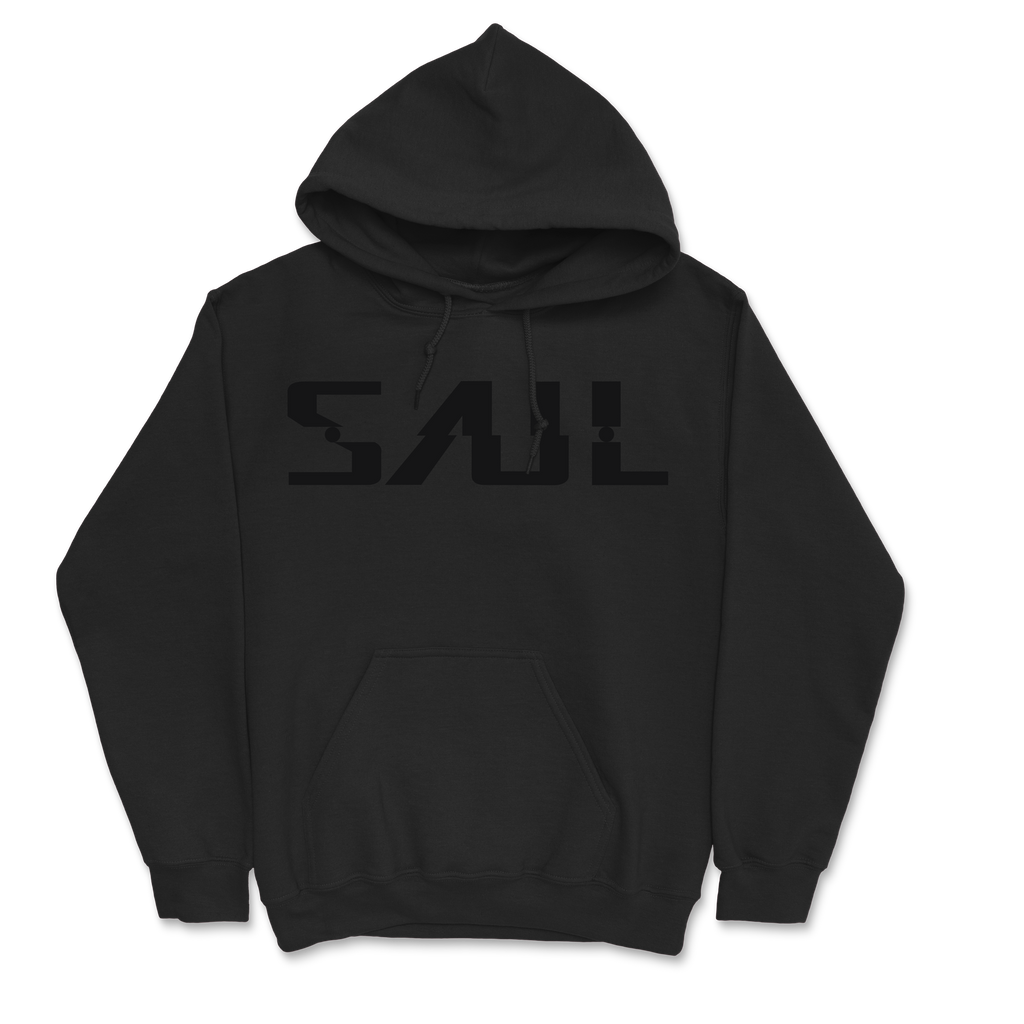 SAUL - Black on Black Hoodie T-Shirts, Sweatshirt | CoreVibeTees.com (Image 2)