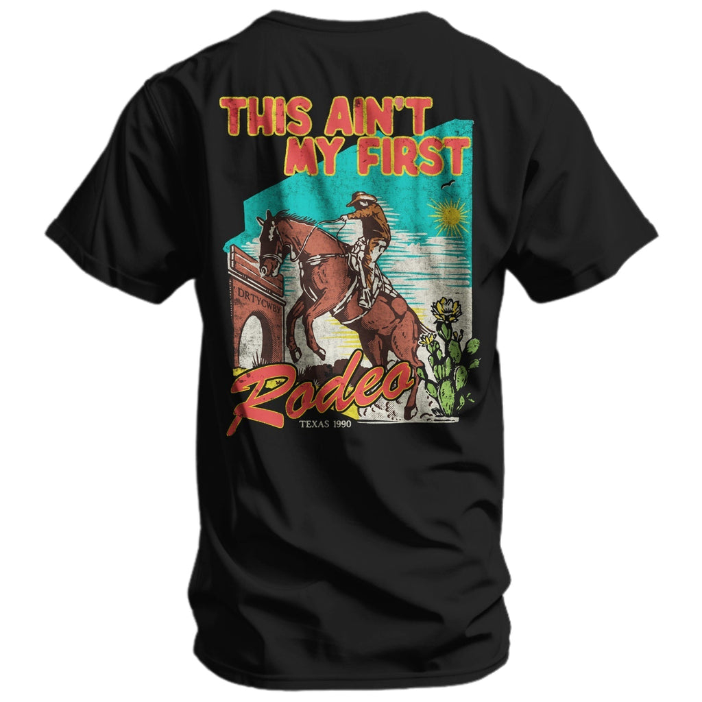 This Ain't My First Rodeo Vintaged Men's T-Shirt Hoodie, Sweatshirt | CoreVibeTees.com (Image 1)