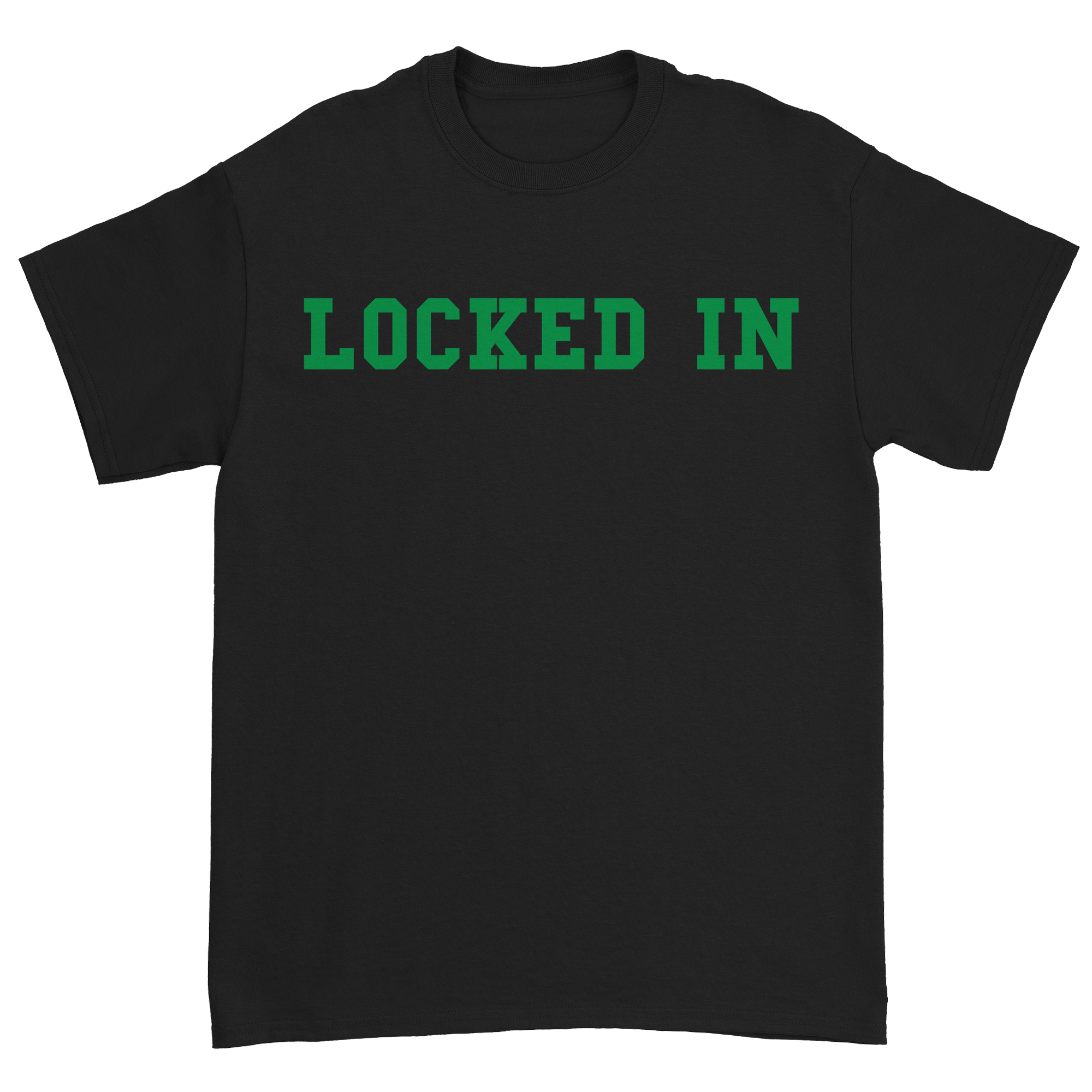 Davis Clarke - Locked In T-Shirt (Green Print) Hoodie, Sweatshirt | CoreVibeTees.com (Image 1)