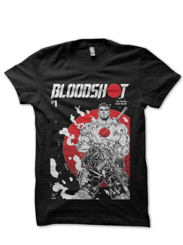 Bloodshot Half Sleeve Black T-Shirt Hoodie, Sweatshirt | CoreVibeTees.com
