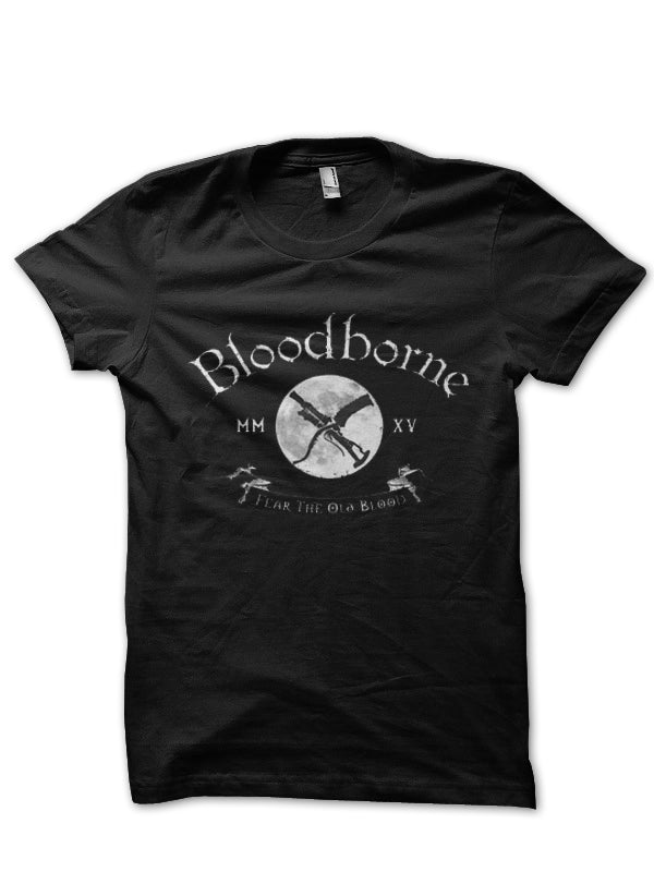 Bloodborne Crest Half Sleeve Black T-Shirt Hoodie, Sweatshirt | CoreVibeTees.com